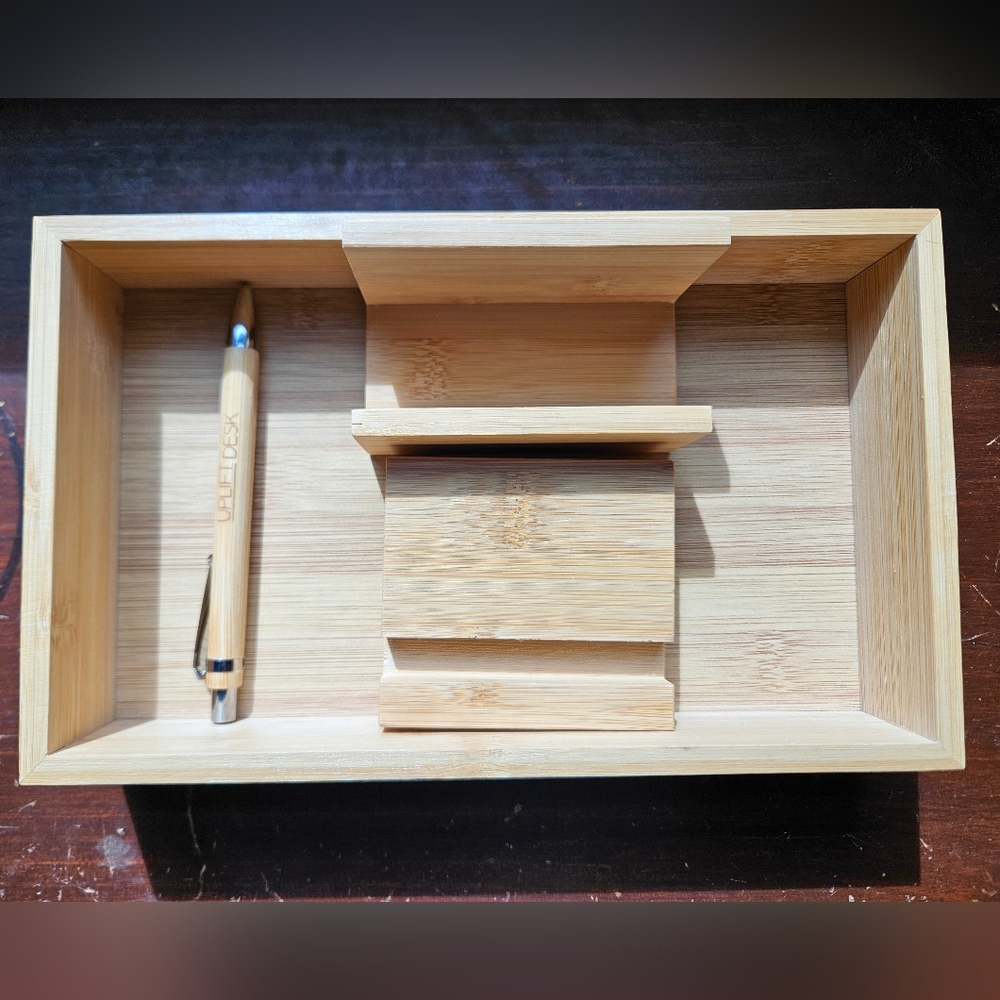 NWOT Uplift DESK Bamboo Desk Organizers with Pen